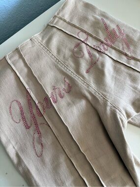 Ariana Grande Beige with Pink Rhinestone 'Yours Truly'